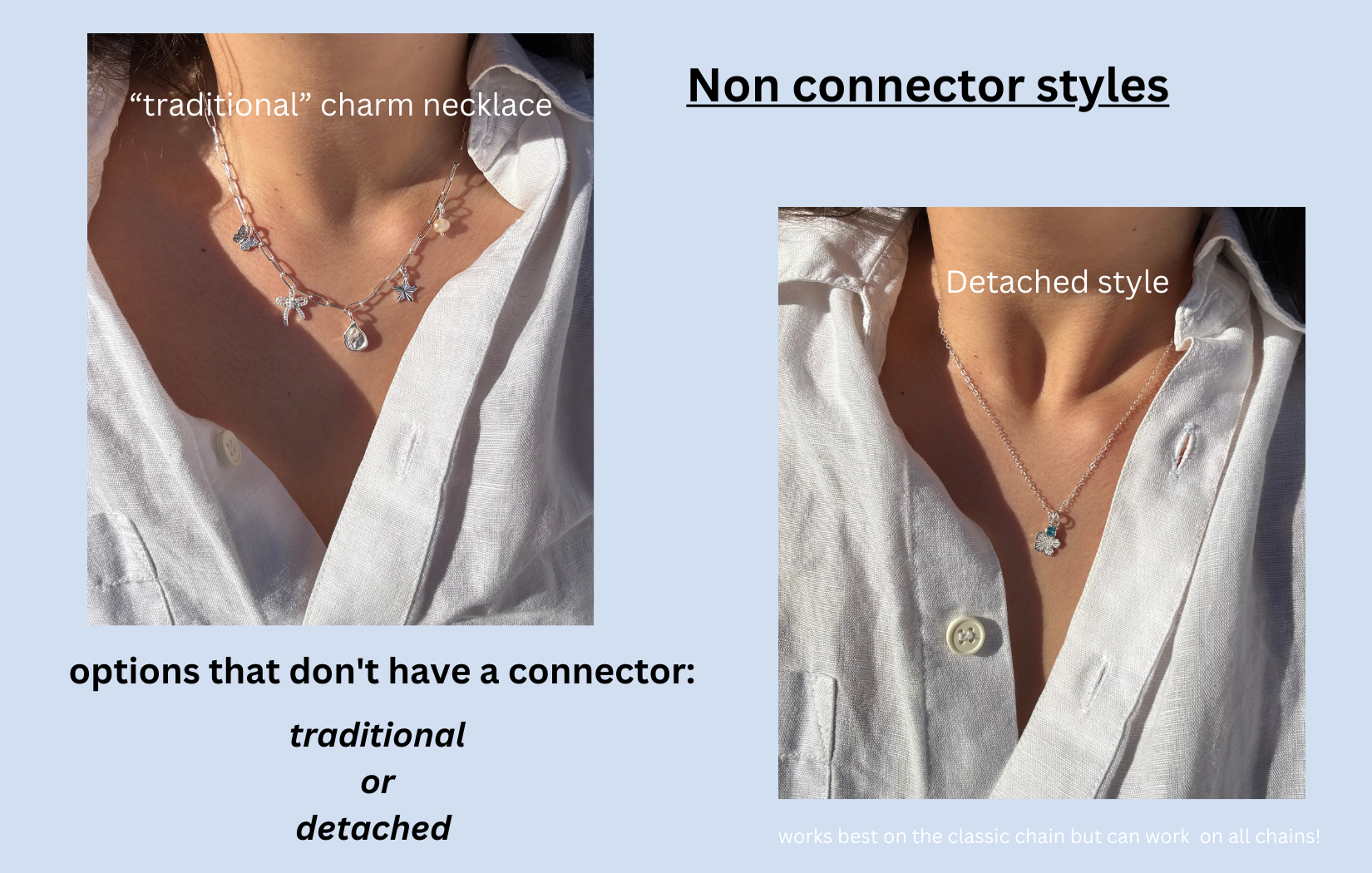 custom 925 sterling silver charm necklace