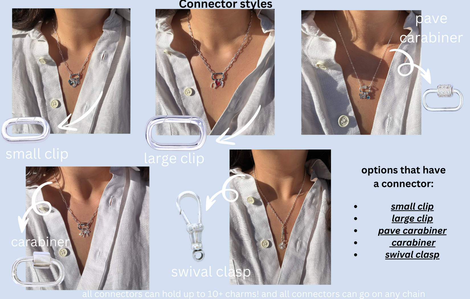 custom 925 sterling silver charm necklace