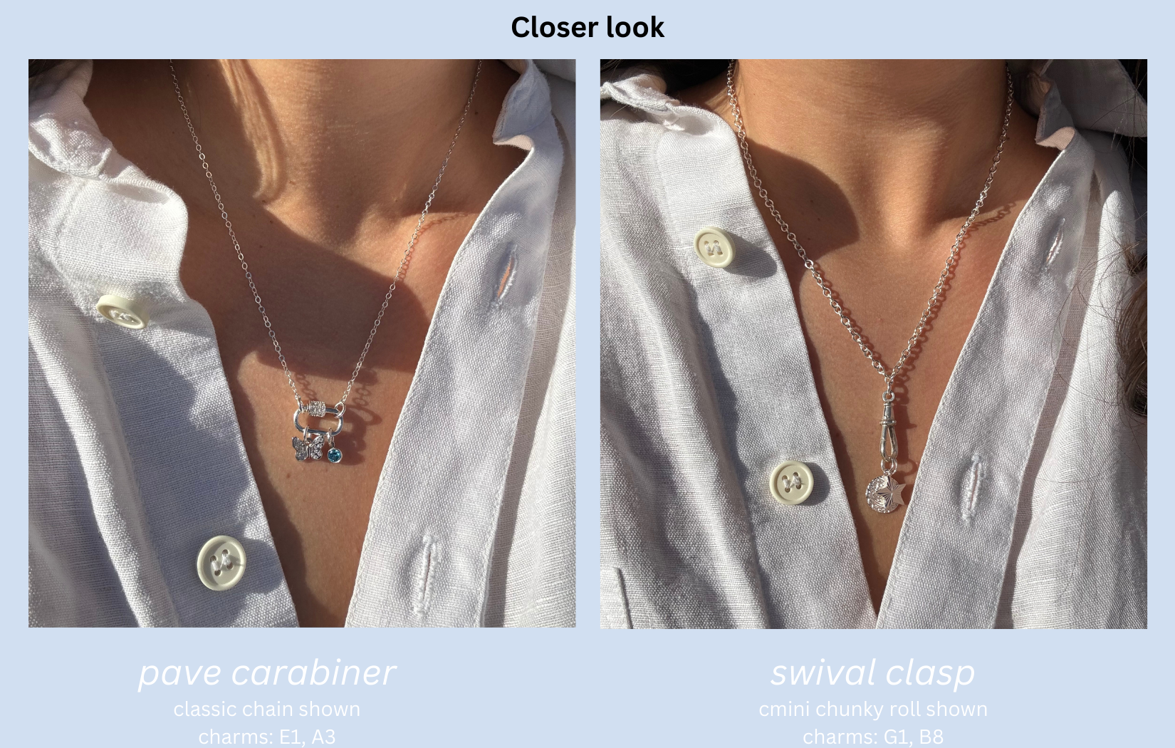 custom 925 sterling silver charm necklace