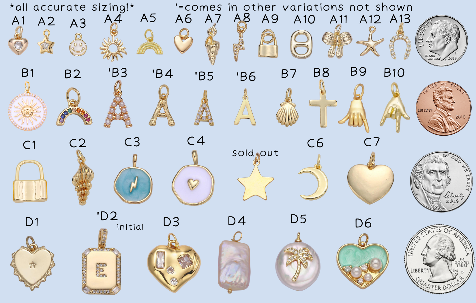 Custom charm necklace