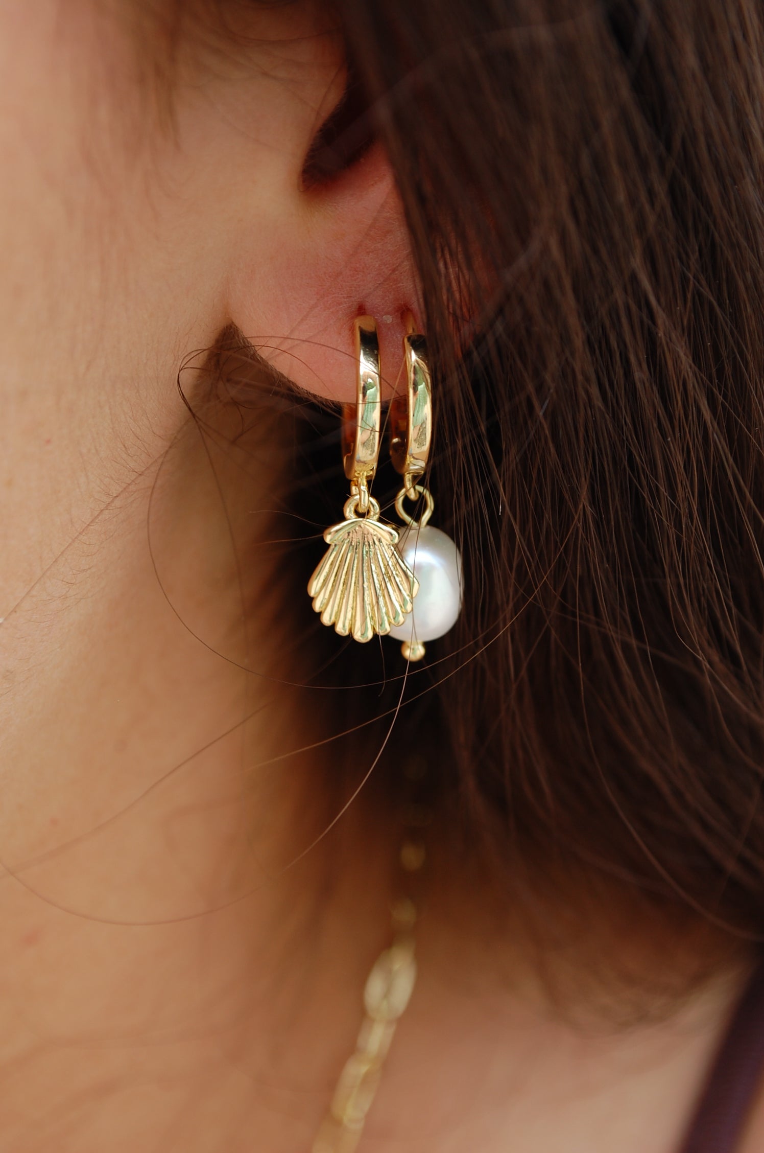 pearl dangle earrings