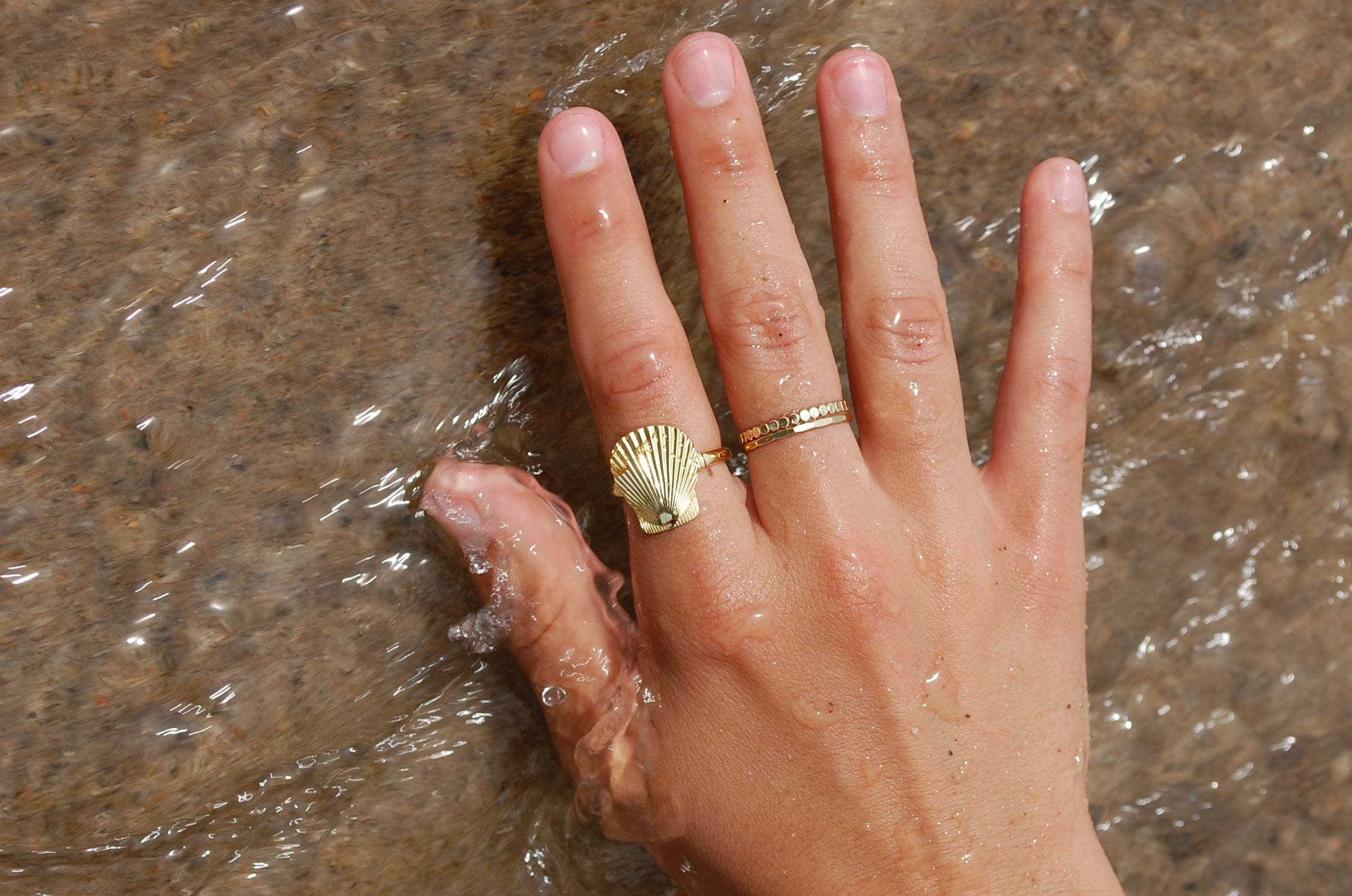 lucky seashell ring