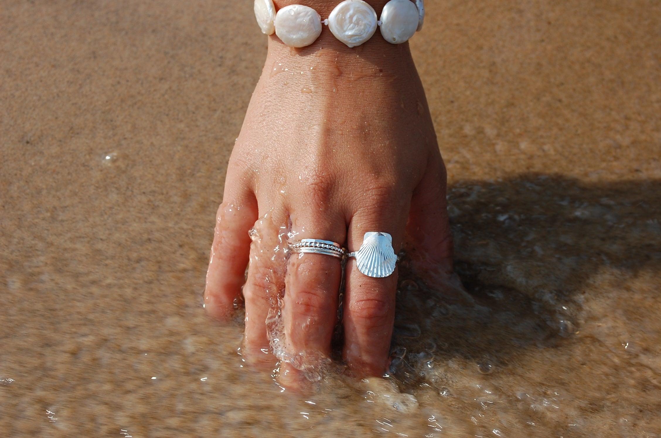 lucky seashell ring silver