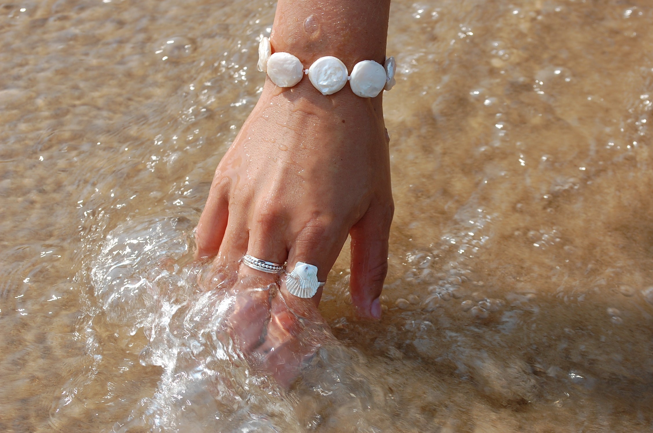 lucky seashell ring silver