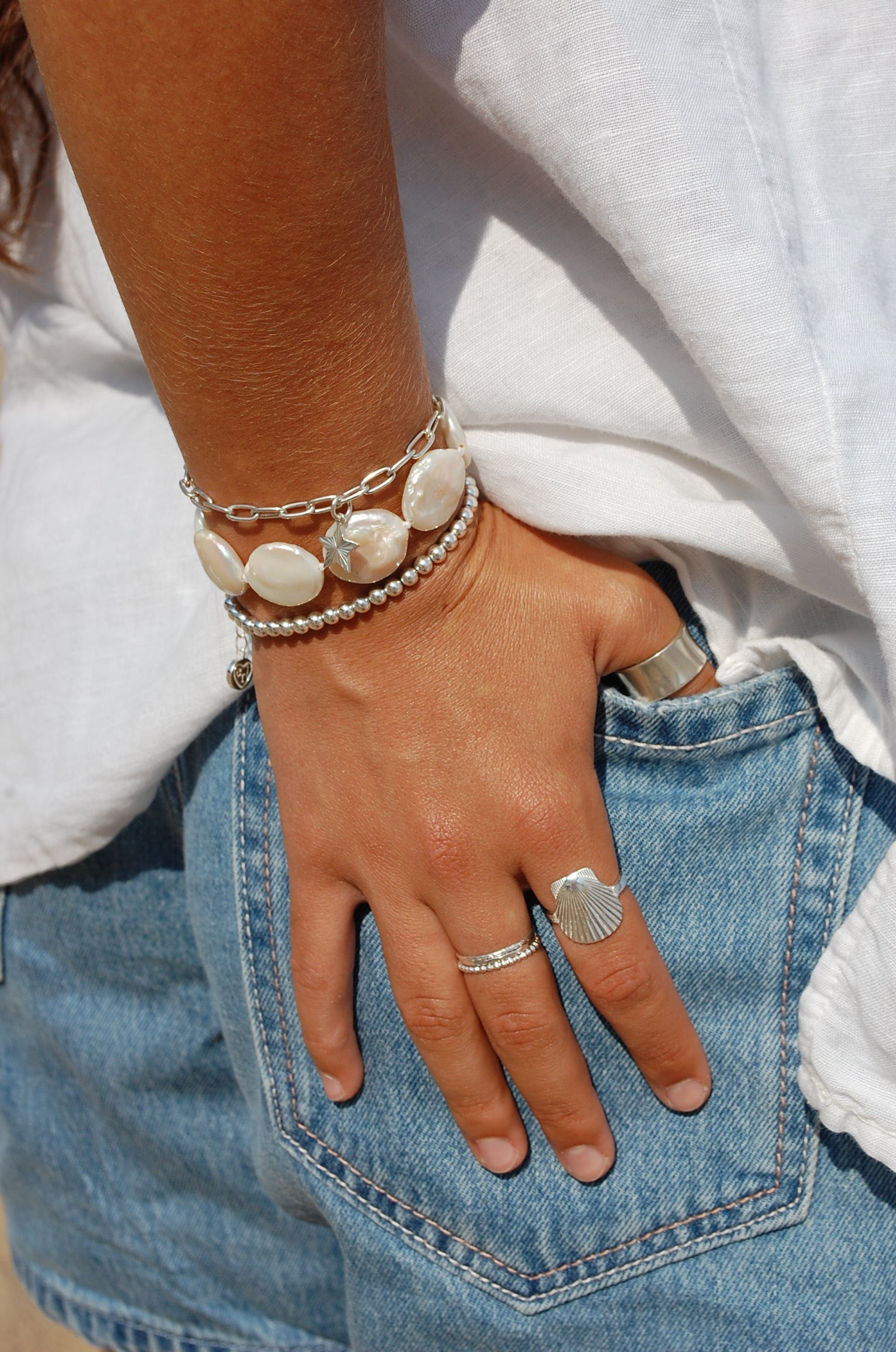 lucky seashell ring silver