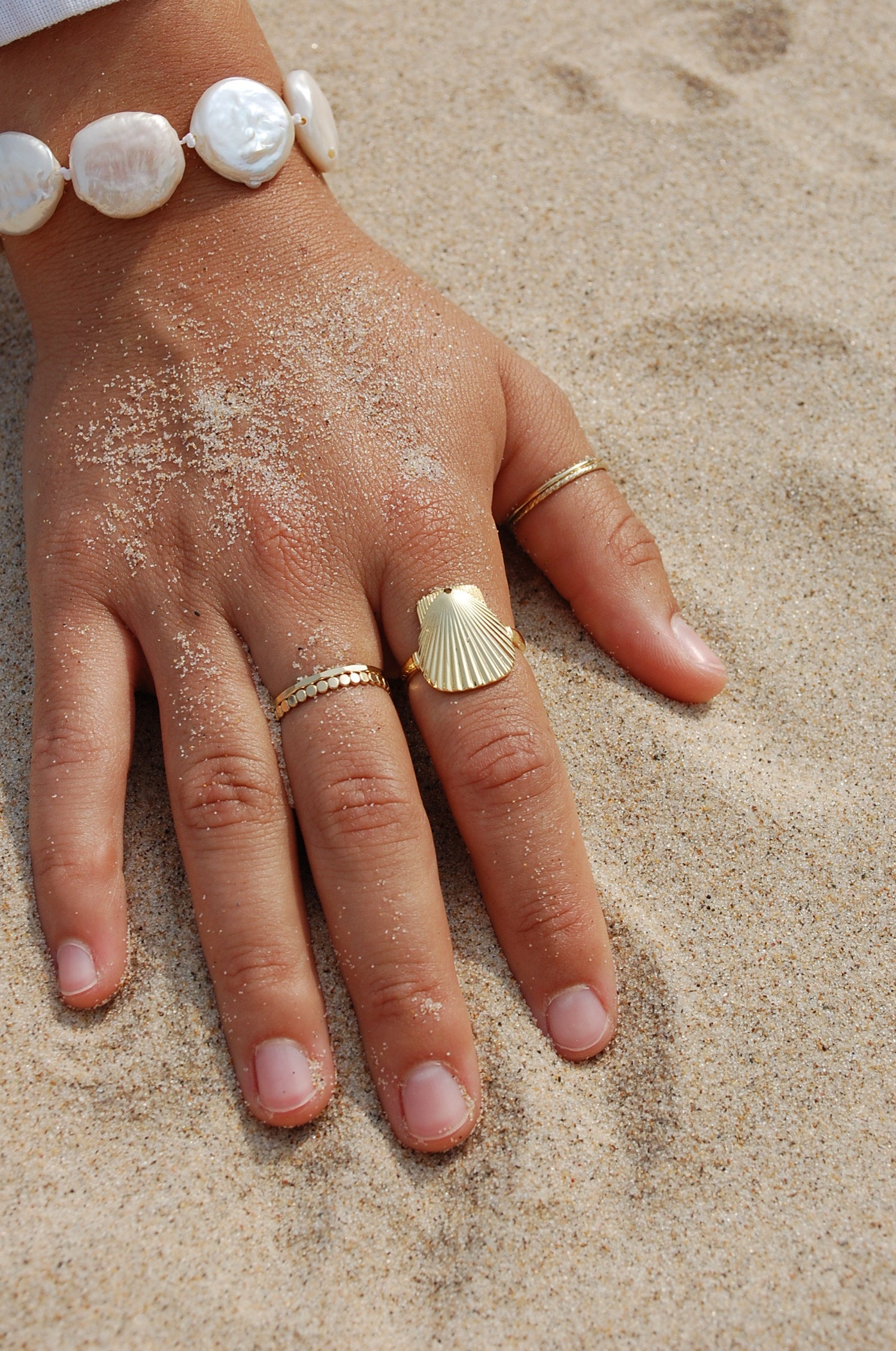 lucky seashell ring