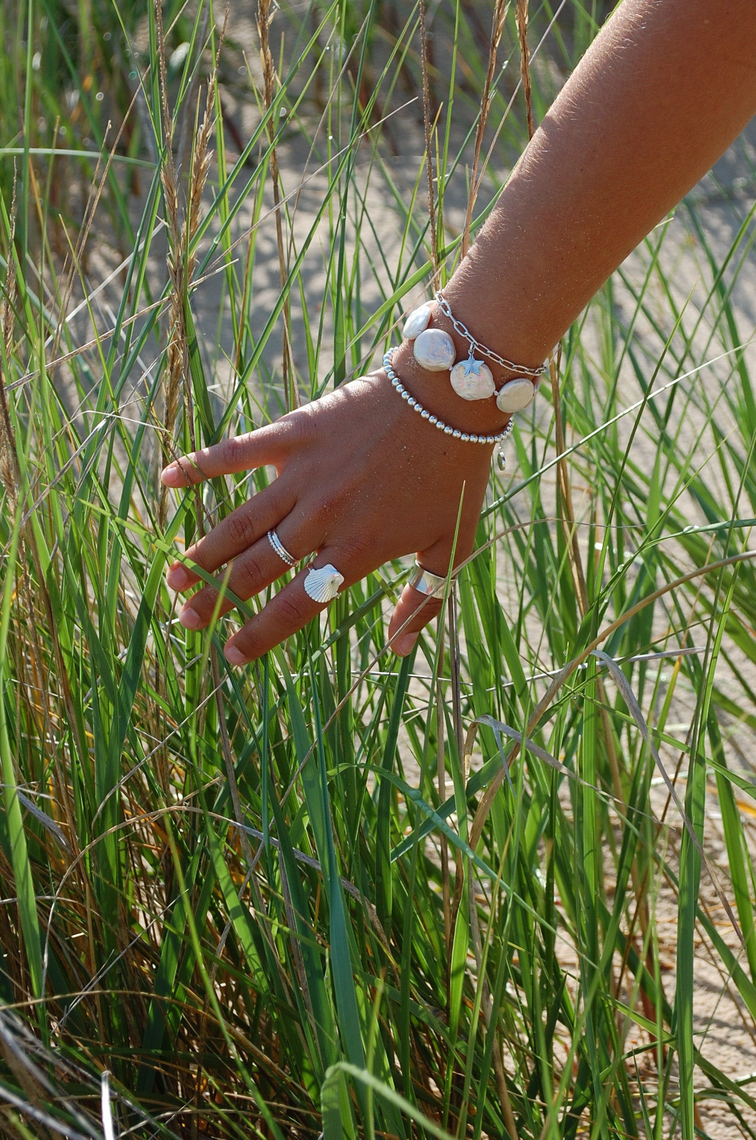 lucky seashell ring silver