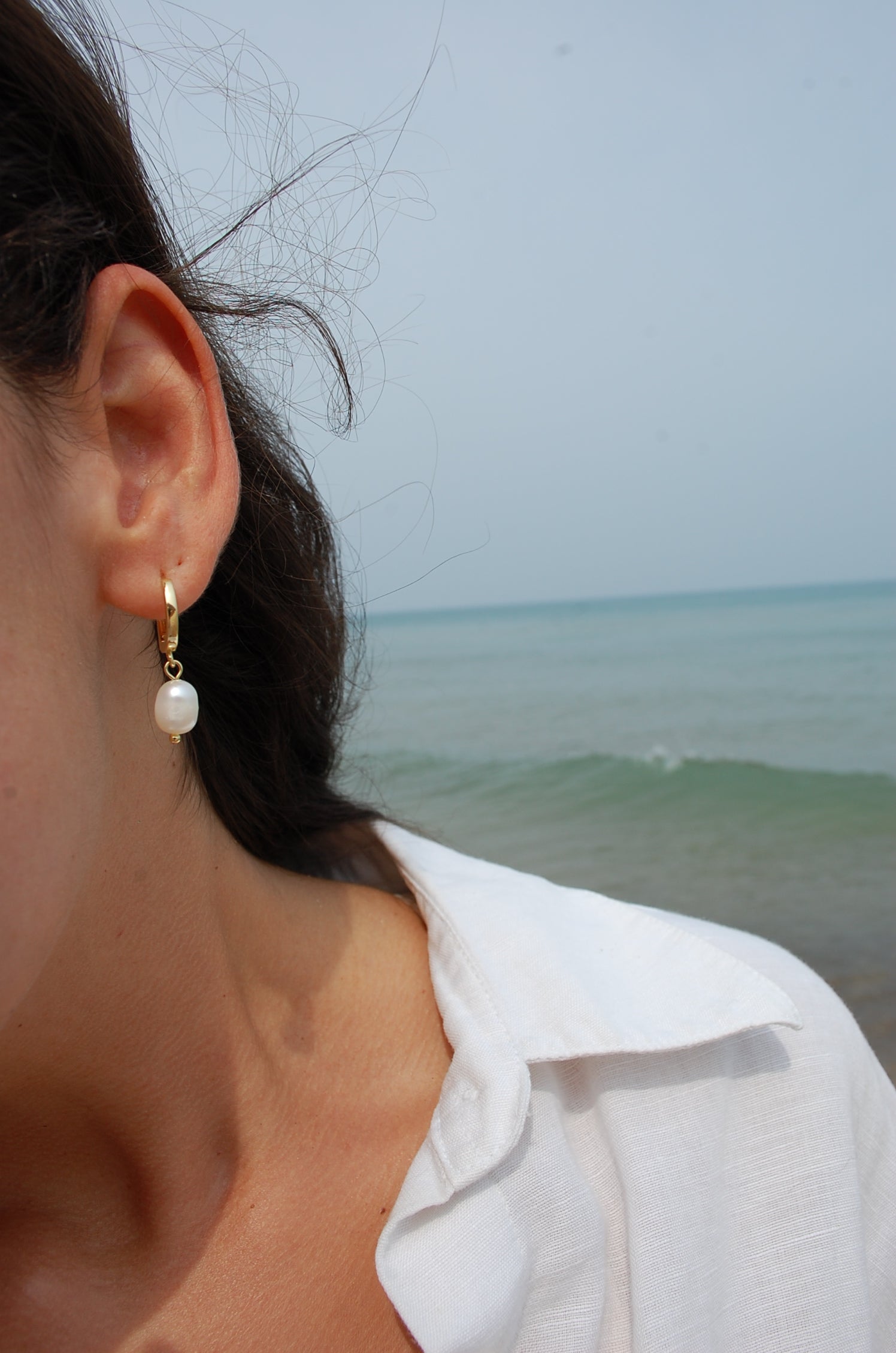 pearl dangle earrings