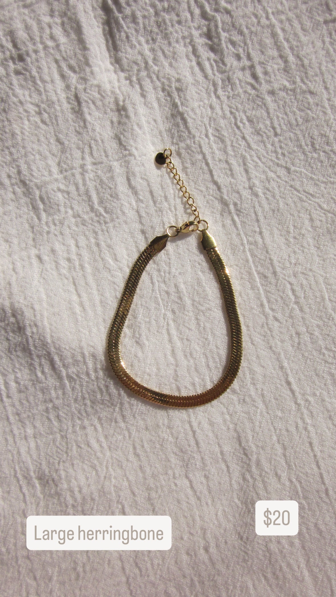 Thicker herringbone bracelet