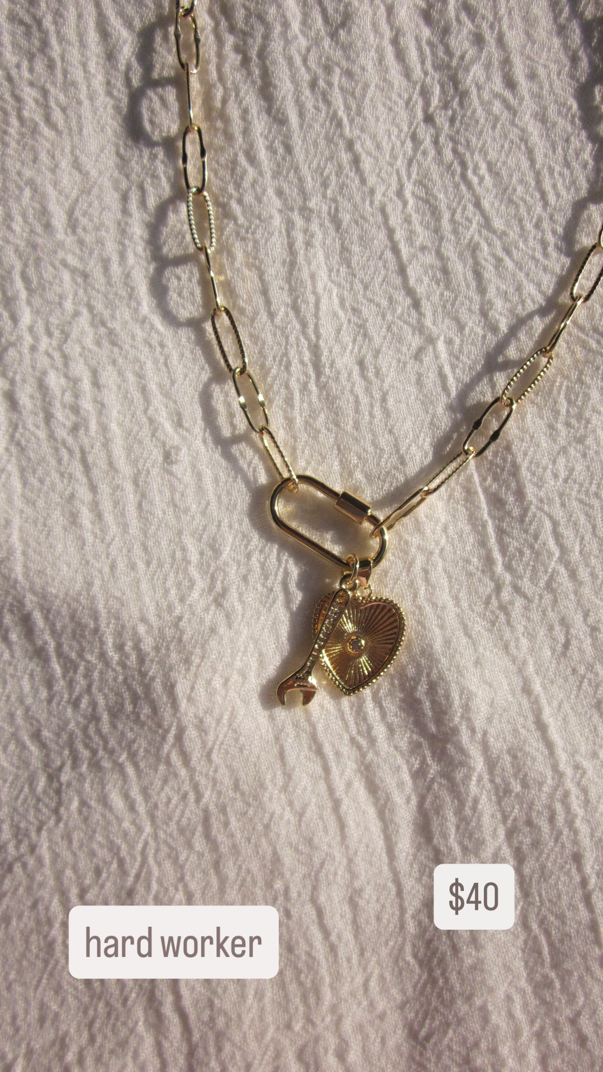 hard worker necklace
