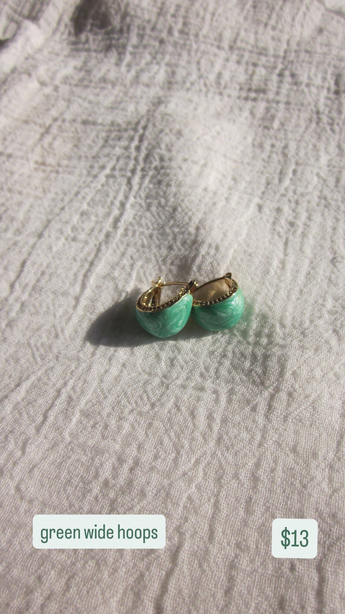 Green wide hoops
