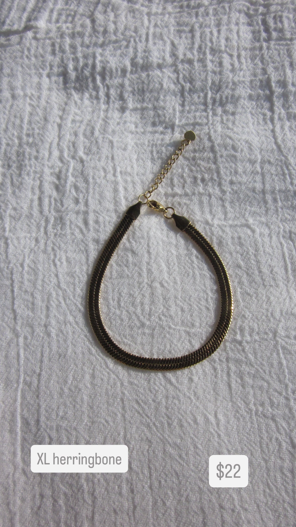Widest thickness herringbone bracelet