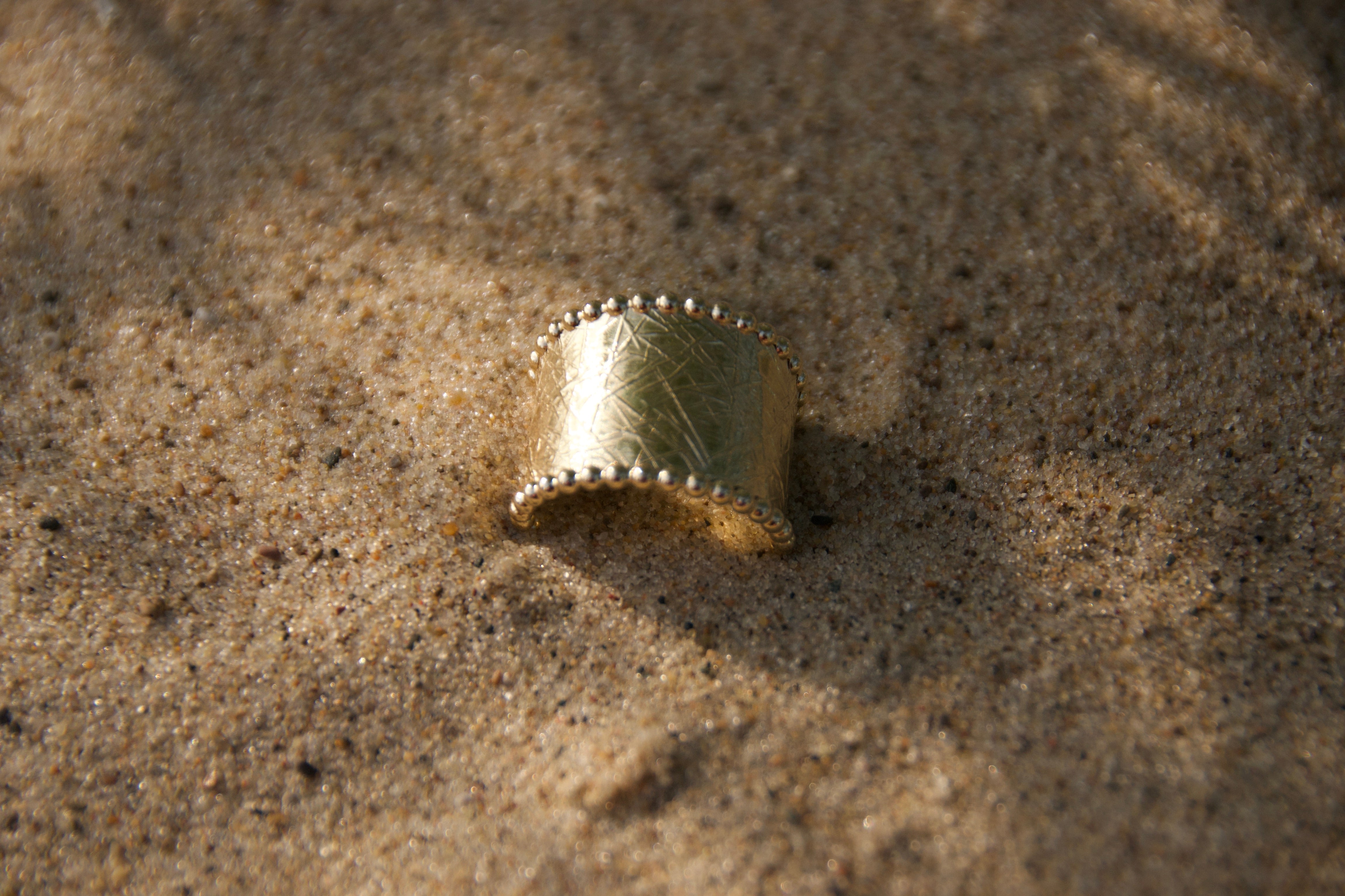 textured large band ring