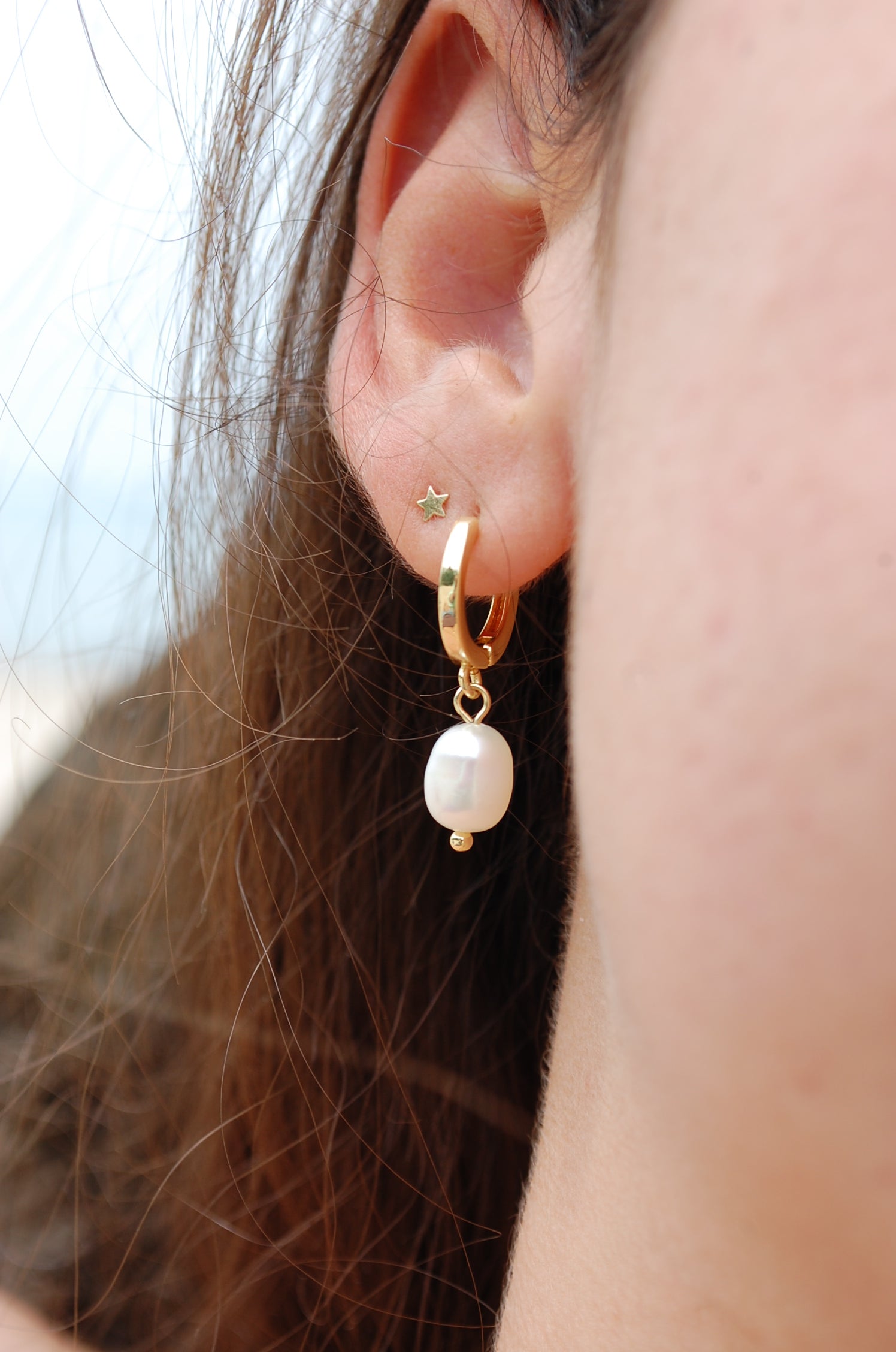 pearl dangle earrings