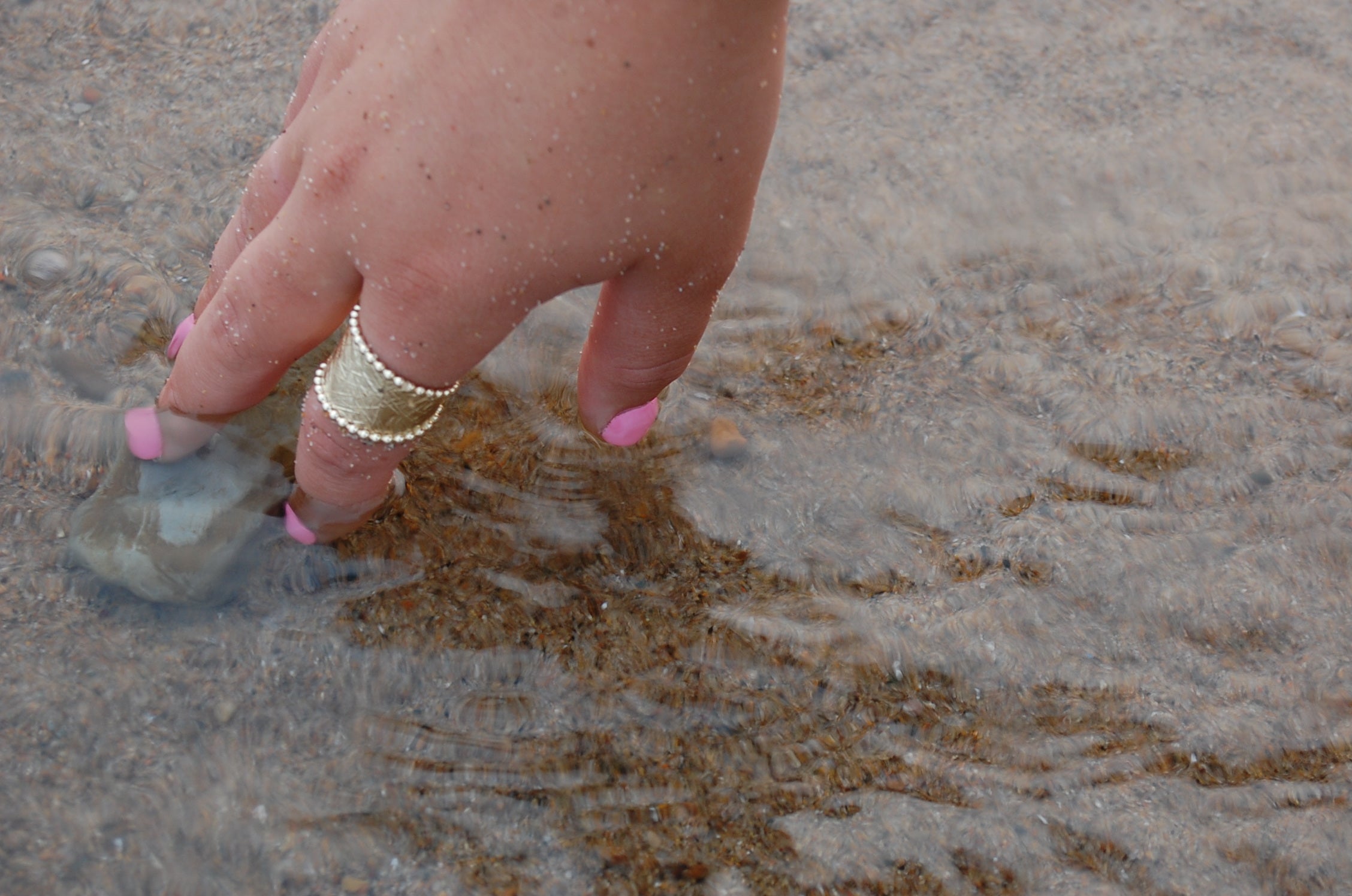 textured large band ring