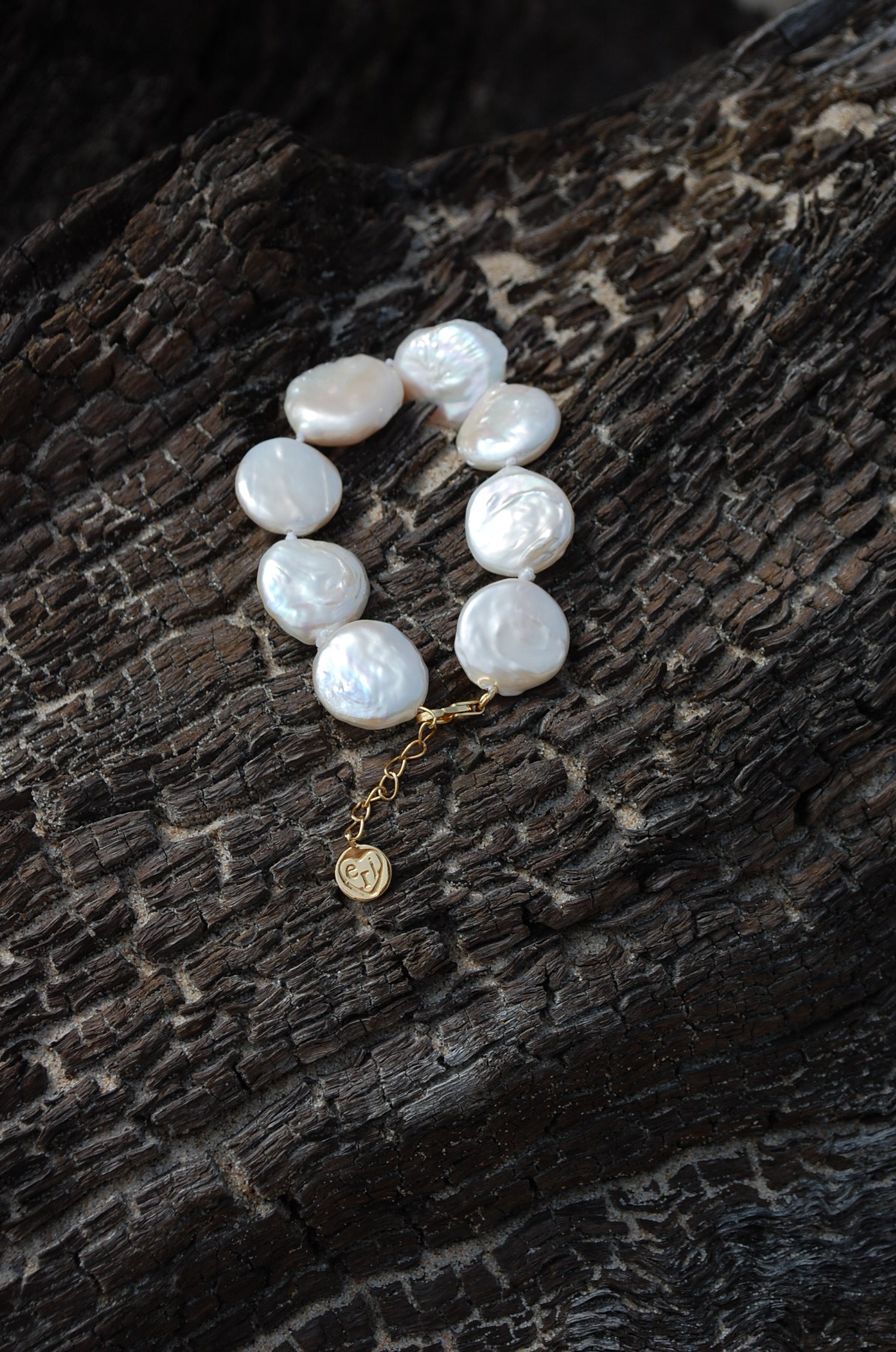 coin pearl bracelet gold