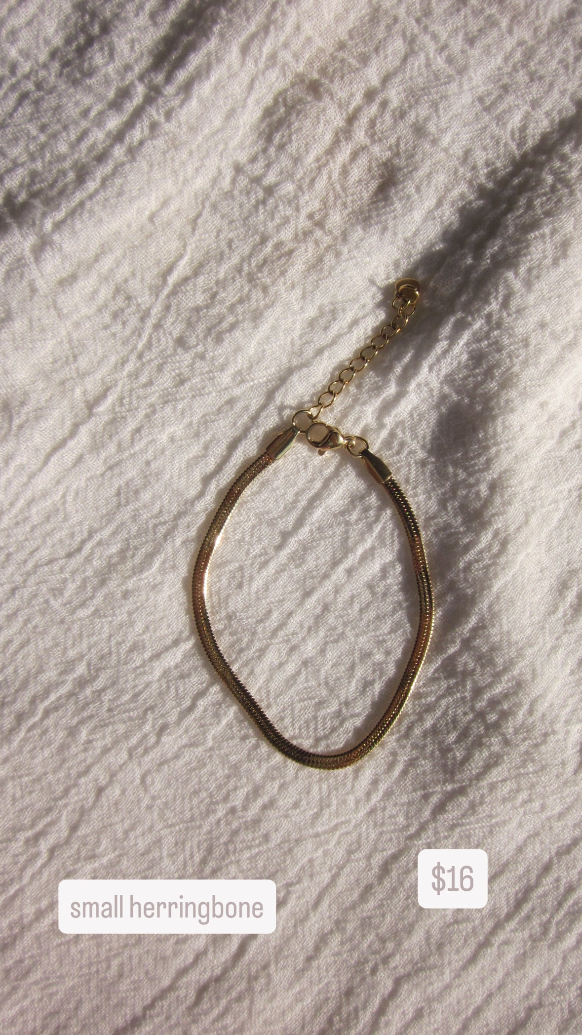 Thinner herringbone bracelet