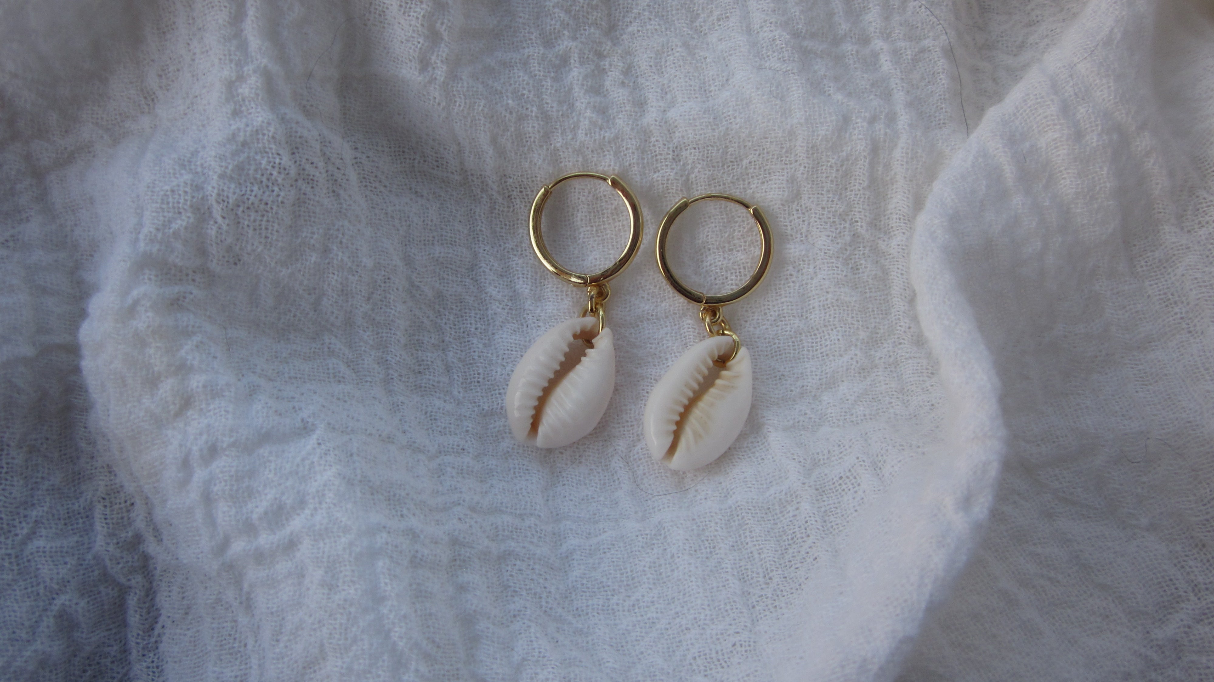 mermaid earrings (cowrie shell earrings)