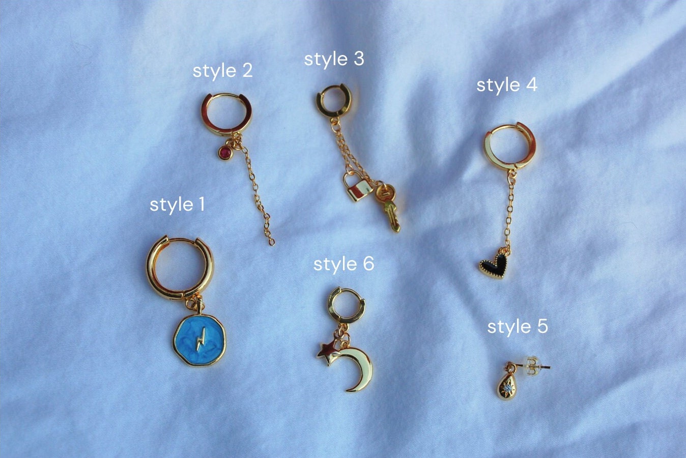 Custom charm earrings