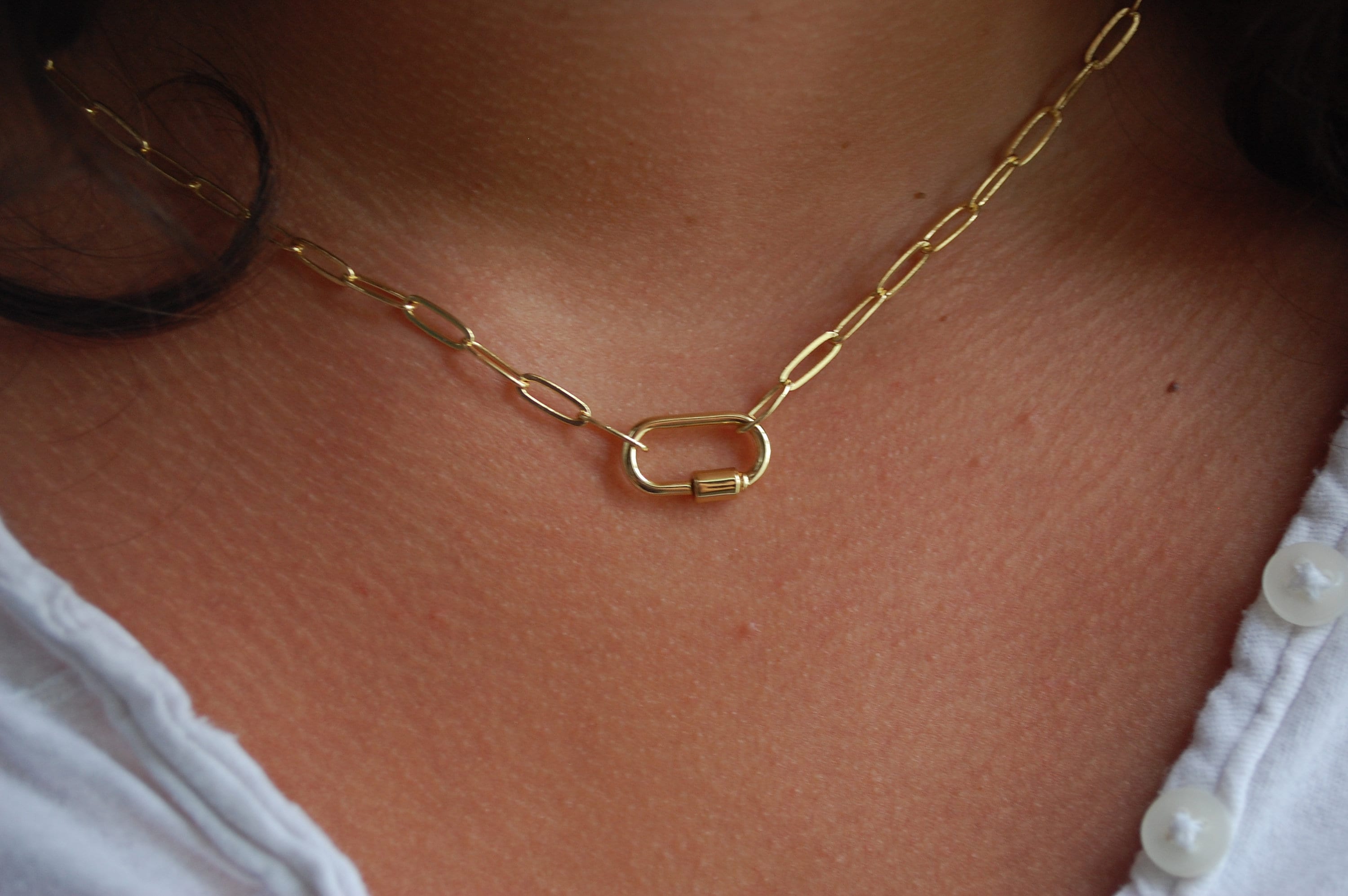 carabiner paperclip necklace