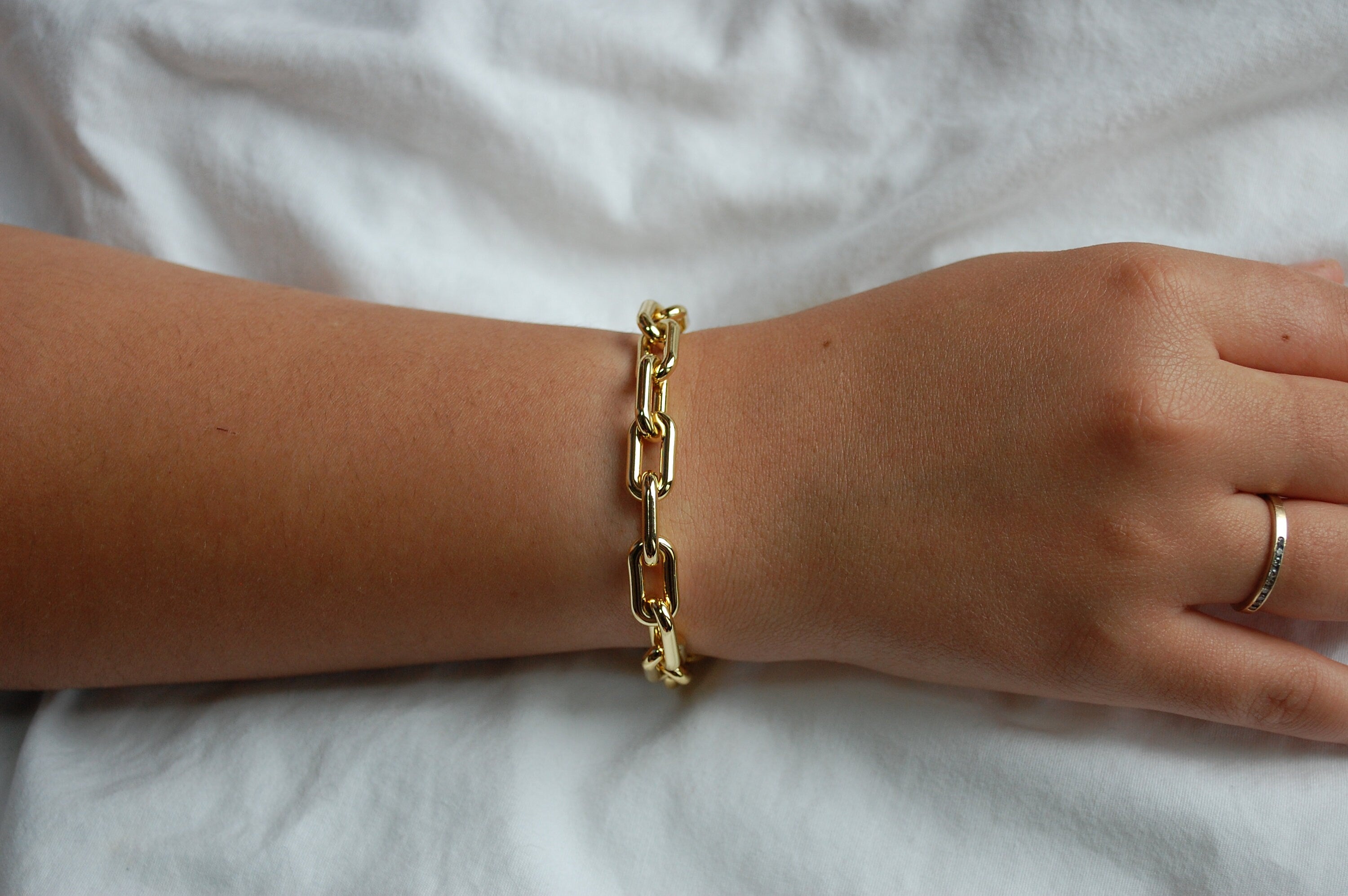 chunky paperclip bracelet